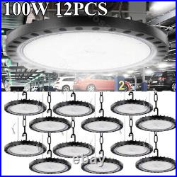 12 Pack 100W UFO Led High Bay Light Factory Warehouse Commercial Led Shop Lights
