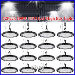 12 Pack 100W UFO Led High Bay Light Factory Warehouse Commercial Led Shop Lights