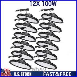 12 Pack 100W UFO Led High Bay Light Factory Warehouse Commercial Light Fixture