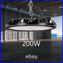 12 Pack 200W UFO LED High Bay Light Factory Warehouse Commercial Light Fixtures