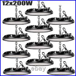 12 Pack 200W UFO LED High Bay Light Shop Industrial Commercial Warehouse Factory