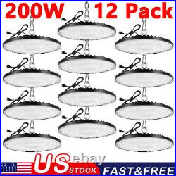 12 Pack 200W UFO LED High Bay Light Shop Industrial Factory Warehouse Fixtures