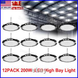 12 Pack 200W UFO Led High Bay Light Commercial Industrial Warehouse Shop Lights
