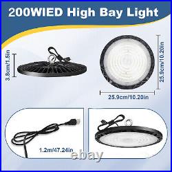 12 Pack 200W UFO Led High Bay Light Shop Factory Commercial Industrial Warehouse