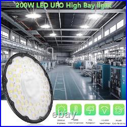 12 Pack 200W UFO Led High Bay Light Warehouse Factory Commercial Light Fixtures