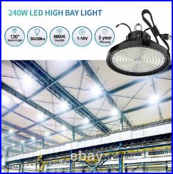 12 Pack 240W UFO Led High Bay Light Industrial Factory Commerical Light Fixtures