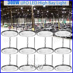 12 Pack 300W Led UFO High Bay Light 300 Watts Commercial Factory Warehouse Light