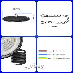 12 Pack 300W Led UFO High Bay Light 300 Watts Commercial Factory Warehouse Light