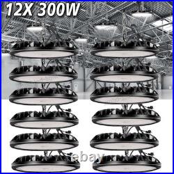 12 Pack 300W UFO LED High Bay Light Shop Industrial Commercial Factory Warehouse