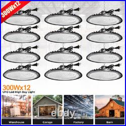 12 Pack 300W UFO Led High Bay Light Commercial Industrial Factory Led Shop Light