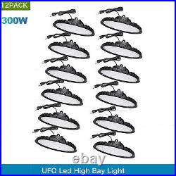 12 Pack 300W Warehouse Led UFO High Bay Light Industrial Commercial Shop Light