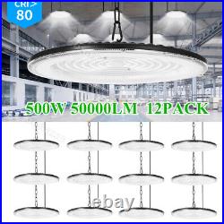 12 Pack 500W Led UFO High Bay Light 500 Watts Commercial Factory Warehouse Light