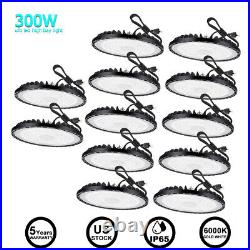 12 Pack UFO Led High Bay Light 300W Industrial Commercial Warehouse Garage Light