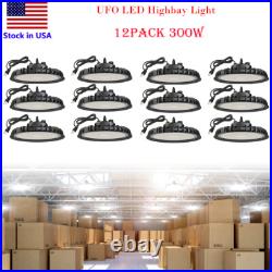 12pcs 300W UFO LED High Bay Light Factory Warehouse Industrial Commercial Light