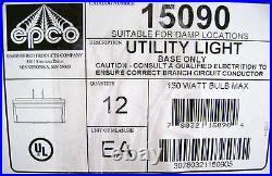 12x EPCO 15090 Utility Light Incandescent Fixture Base Without Junction Box