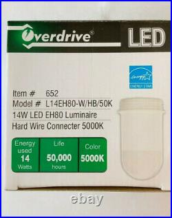 12x Overdrive EH80 14W LED Jelly Jar Fixture 5000K Wet Location Light Fixture