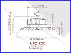 150W 200W UFO LED High Bay Light Industry LED Warehouse Light Fixture UL DLC