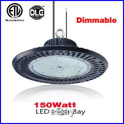 150W Dimmable UFO LED High Bay Light ETL Certified, 600W HID/HPS, Warehouse Light