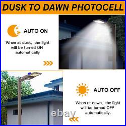150W Dusk-to-Dawn LED Parking Lot Light Commercial Outdoor Shoebox Street Lights