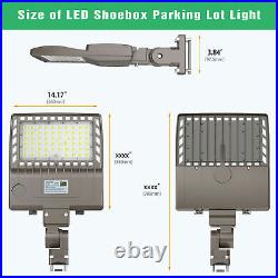 150W LED Commercial Shoebox Light Outdoor Tennis Count Parking Lot Street Area