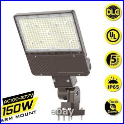 150W LED Parking Lot Dusk to Dawn Outdoor Light Commercial Shoebox Pole Lights