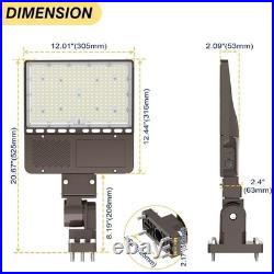 150W LED Parking Lot Dusk to Dawn Outdoor Light Commercial Shoebox Pole Lights