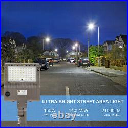 150W LED Parking Lot Light 21000LM Commercial Outdoor Road Shoebox Area Lighting