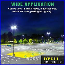 150W LED Parking Lot Light 21000Lm 5000K Led Shoebox Street Pole Light Arm Mount
