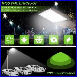 150W LED Parking Lot Light 22500LM Shoebox Pole Fixture Dusk To Dawn Arm Mounted