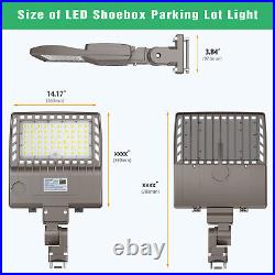 150W LED Parking Lot Light Commercial Outdoor Shoebox Street Area Lighting 5000K