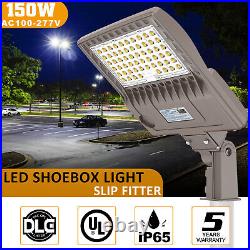 150W LED Parking Lot Light Commercial Outdoor Shoebox Street Pole Lighting 5000K