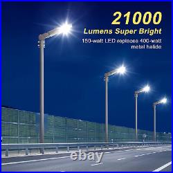 150W LED Parking Lot Light Commercial Outdoor Shoebox Street Pole Lights 5000K