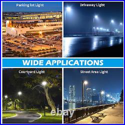 150W LED Parking Lot Light Commercial Shoebox Pole Fixture Dusk To Dawn Slip Fit