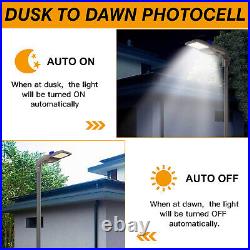 150W LED Parking Lot Light Dusk to Dawn Photocell Commercial Shoebox Street Lamp