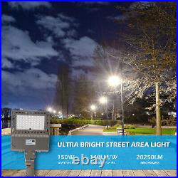 150W LED Parking Lot Light Fixture Shoebox Outdoor Street Area Commercial Light
