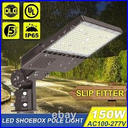 150W LED Parking Lot Light Outdoor Commercial Shoebox Area Pole Light Fixtures