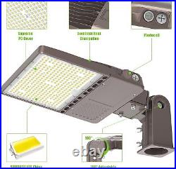 150W LED Parking Lot Light with Photocell Commercial LED Shoebox Lights Slip Fit
