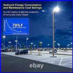 150W LED Parking Lot Light with Photocell Module Street Shoebox Pole fixtures