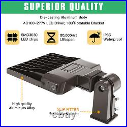 150W LED Parking Lot Light with Photocell Outdoor Commercial Shoebox Street Lamp