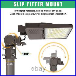 150W LED Parking Lot Light with Photocell Outdoor Commercial Shoebox Street Lamp