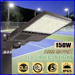 150W LED Parking Lot Light with Photocell, UL Listed Shoebox Light Pole Fixtures