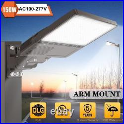 150W LED Parking Lot Light with Photocell, UL Listed Shoebox Light Pole Fixtures