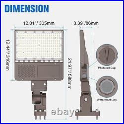 150W LED Parking Lot Light with Photocell, UL Listed Shoebox Light Pole Fixtures