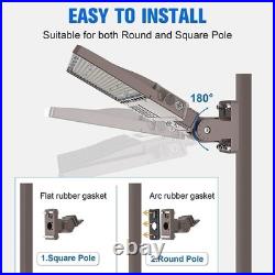 150W LED Parking Lot Light with Photocell, UL Listed Shoebox Light Pole Fixtures