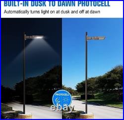 150W LED Parking Lot Light with Photocell, UL Listed Shoebox Light Pole Fixtures