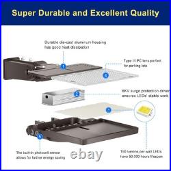 150W LED Parking Lot Lights Photocell Shoebox Pole Street Lighting 100-277VAC UL