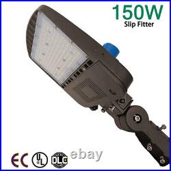 150W LED Parking Lot Lights Street Light Shoebox Pole Light Fixture Dusk to Dawn