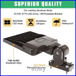 150W LED Parking Lot Lights Street Light Shoebox Pole Light Fixture Dusk to Dawn