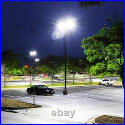 150W LED Parking Lot Lights Street Shoebox Pole Light Fixture Arm Mount 21000Lm