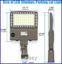 150W LED Parking Lot Pole Lights 5000K Waterproof Outdoor Shoebox Light Slip Fit
